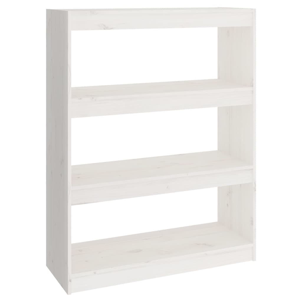 vidaXL Estantería/divisor de espacios madera de pino 80x30x103,5 cm Marrón, Blanco, Gris Mueble Almacenaje Estantería para Oficina, Estudio, Dormitorio Estantería/Librería/ mueble de Almacenamiento