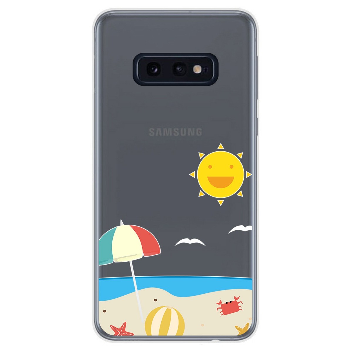 Tumundosmartphone Funda Gel Transparente Samsung Galaxy S10e Diseño Playa