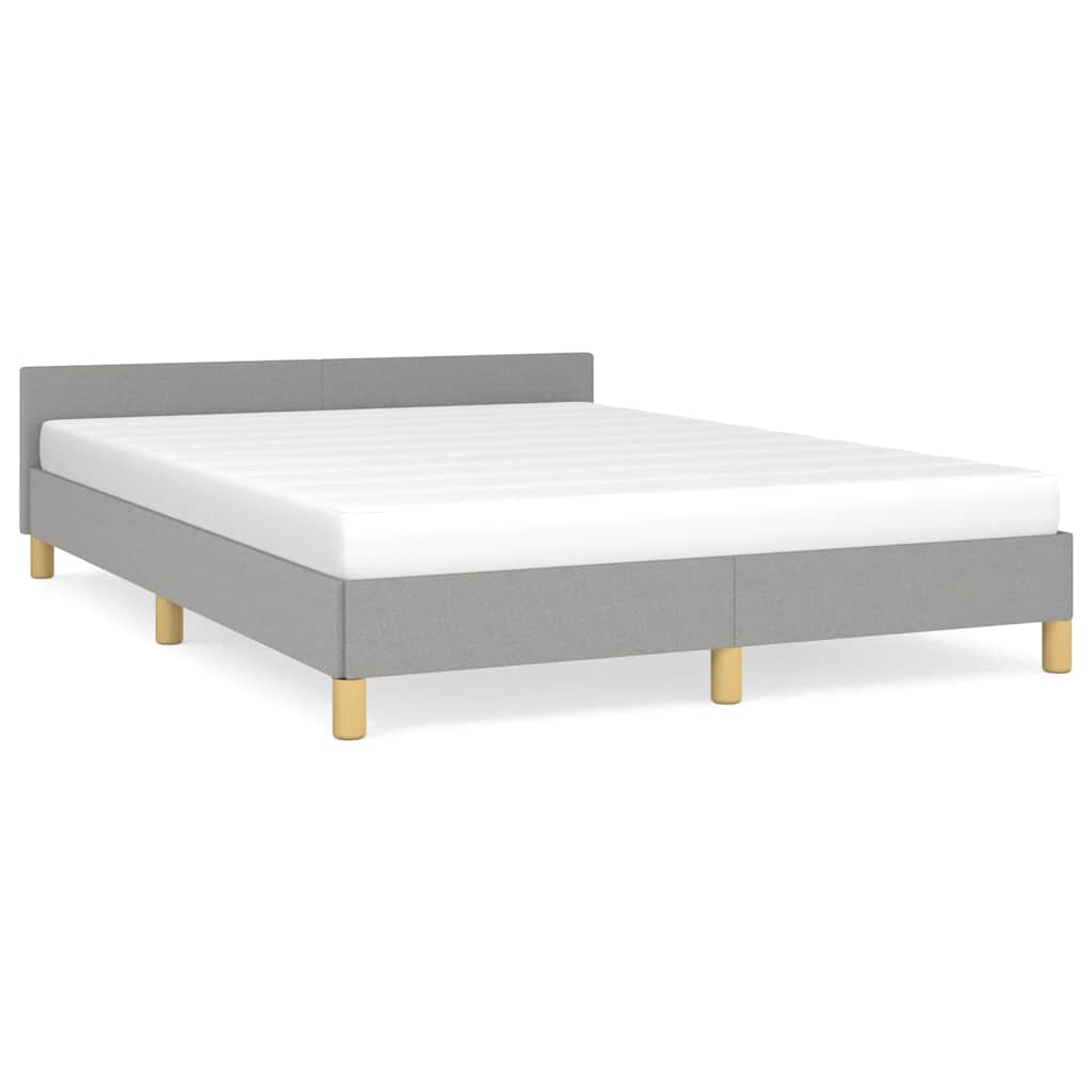vidaXL Cama sin colchón tela gris claro 140x190 cm