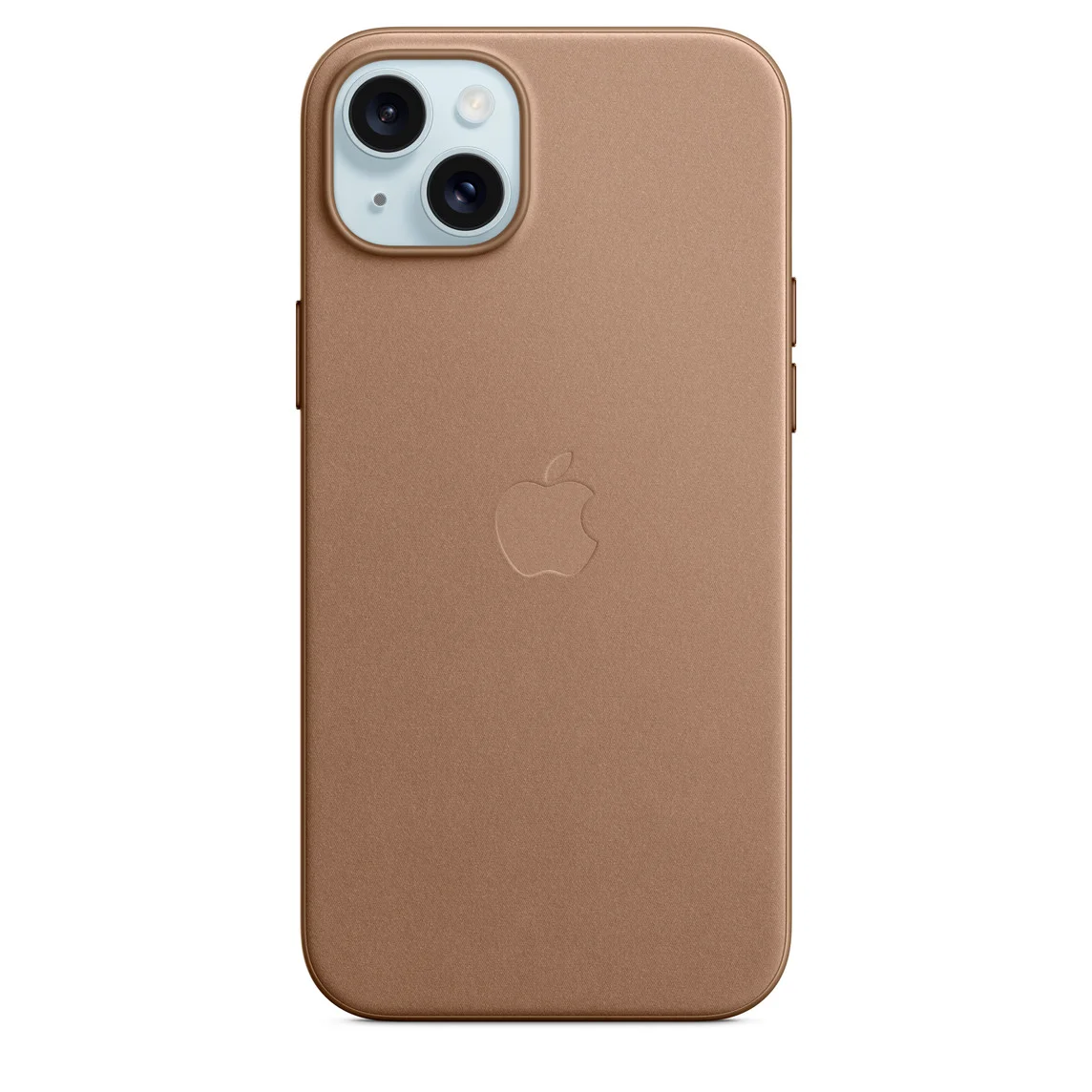 Funda original Apple trenzado fino con MagSafe para Apple iPhone 15 Plus marrón
