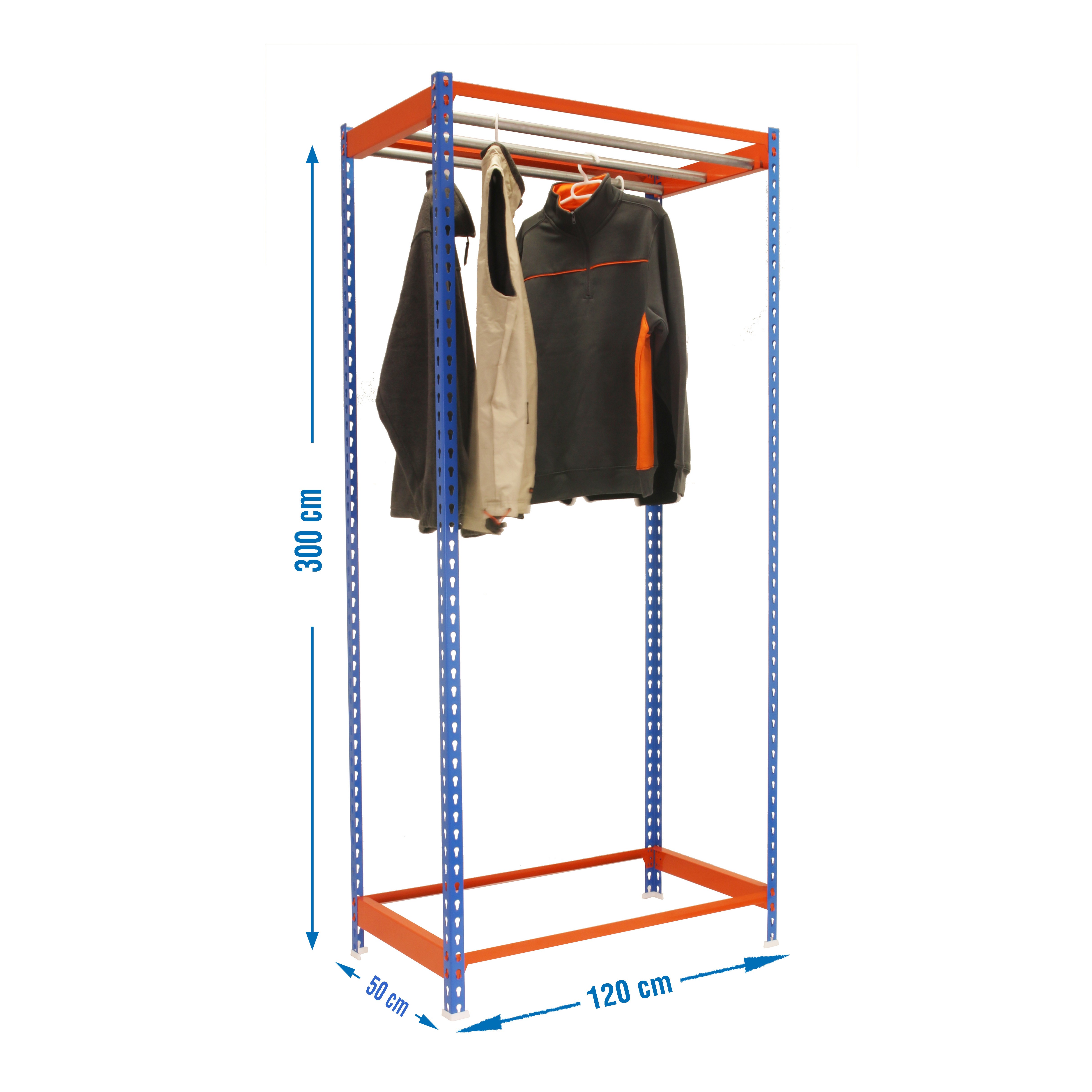 Estantería Guardarropa SIMONRACK Simonclothingsingle 3/301250 azul/naranja