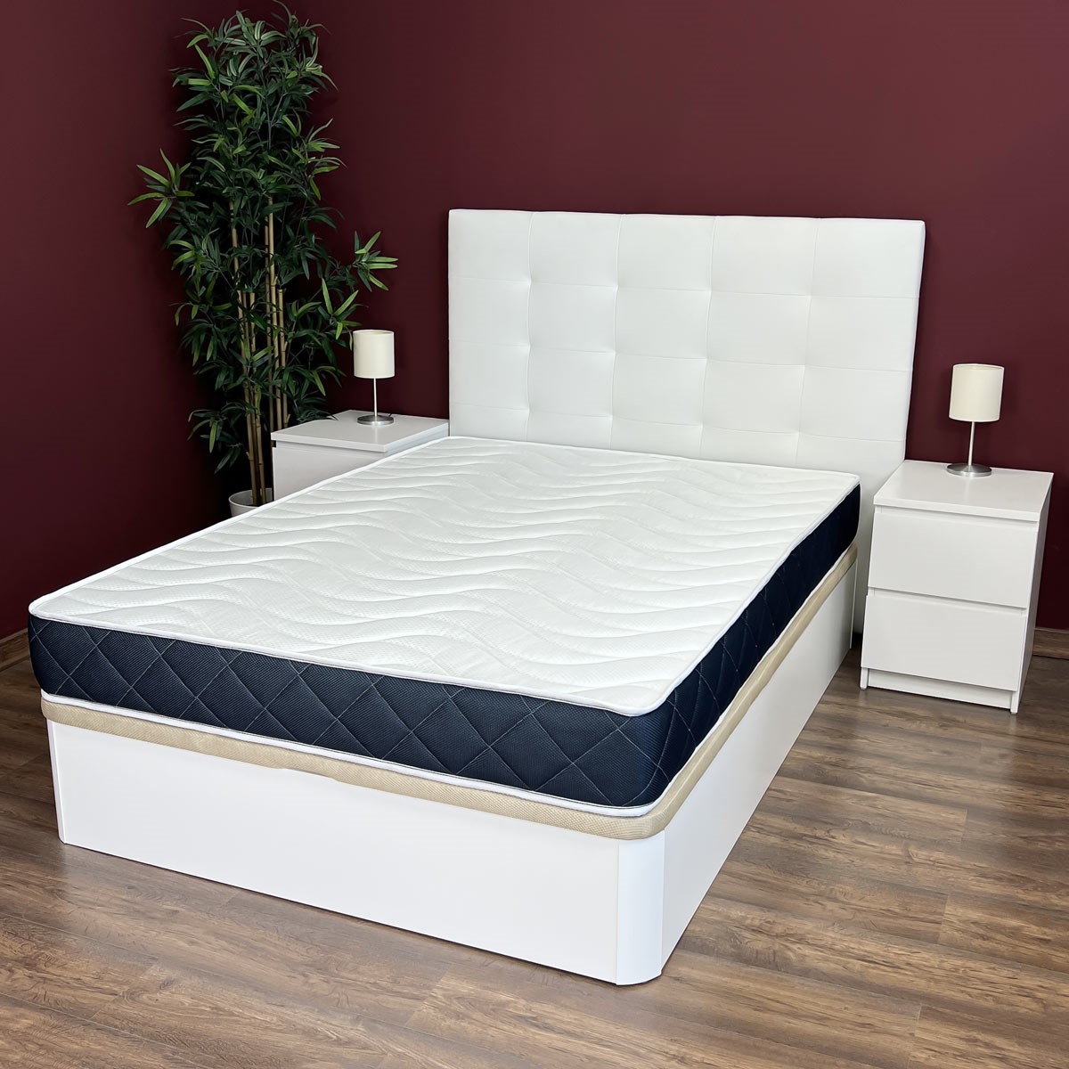 Somnia Descanso - Colchón Viscoelástico Sena Reversible (Cara Invierno- Verano) Firmeza-Dureza Media-Alta, Grosor 25cm, Antiácaros, Antibacerias E Hipoalergénico, 135x180