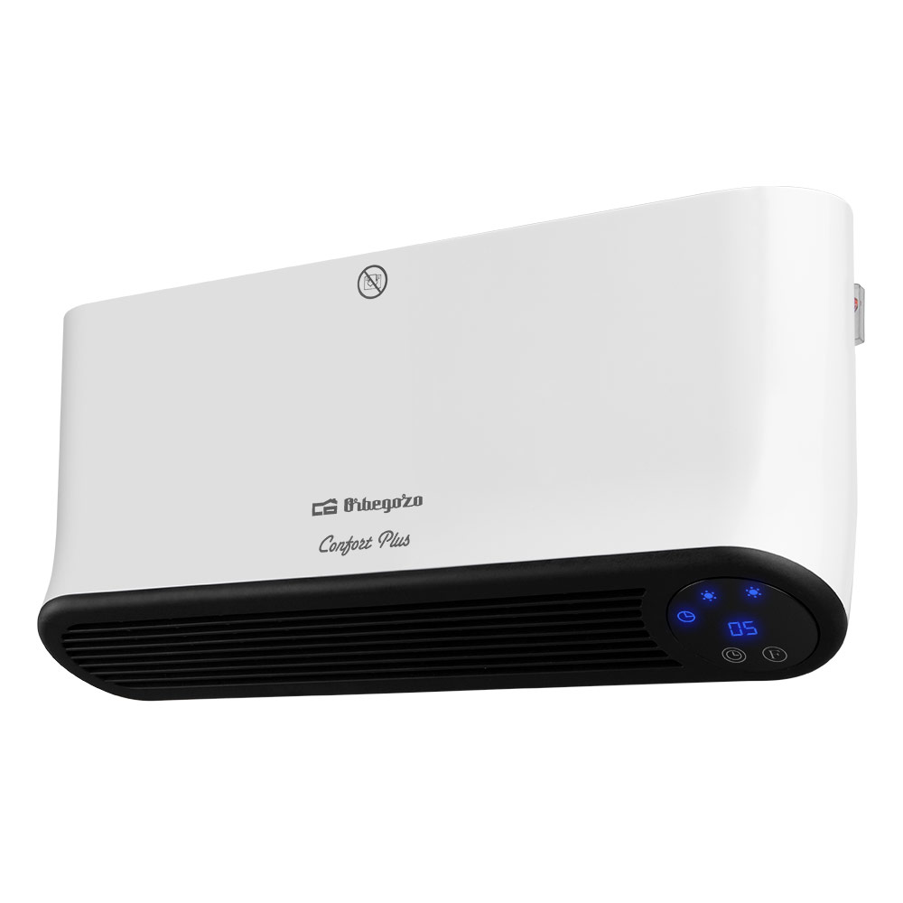 Calefactor 2 en 1 split Orbegozo SP 6200, pared y suelo, 2 niveles de calor, termostato digital, mando a distancia, 2000 W
