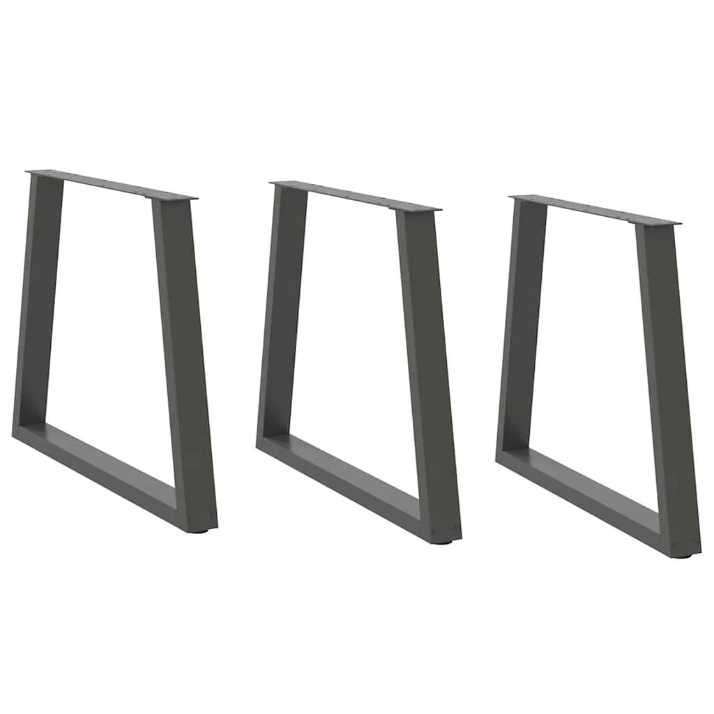 vidaXL Patas para mesa de comedor en forma de V (3 unidades) 70 x (72-73,3) cm, acero