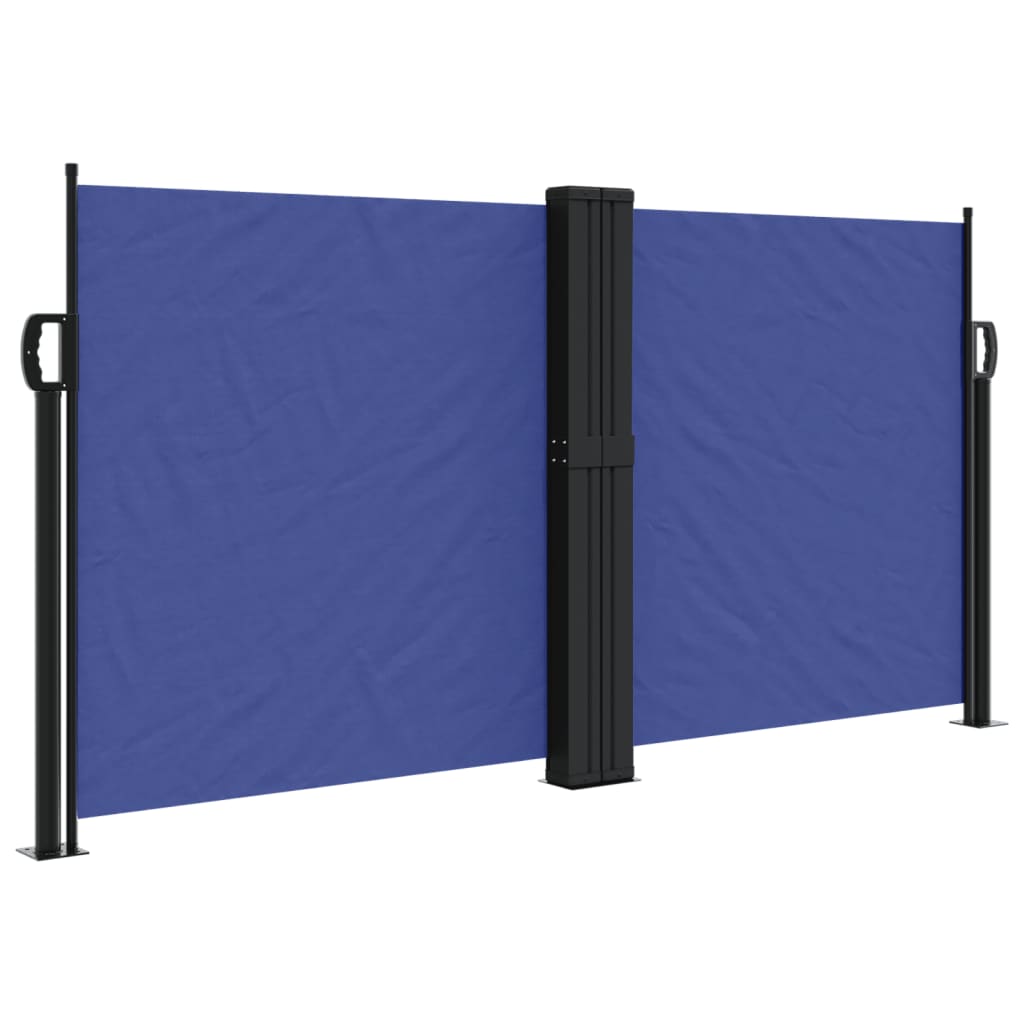 vidaXL Toldo lateral retráctil 120x1000 cm Color Negro, Crema, Azul