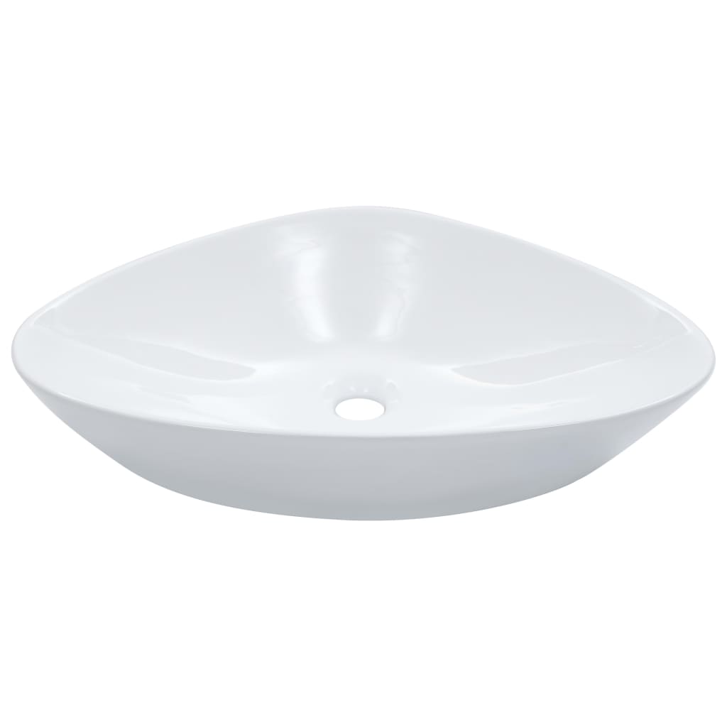 vidaXL Lavabo 58,5x39x14 cm cerámica blanco