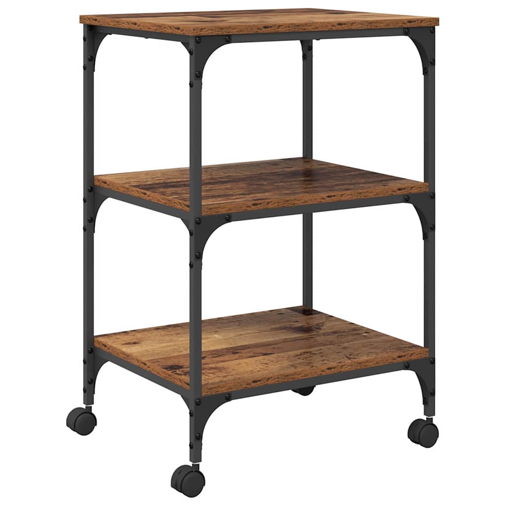vidaXL Soporte de impresora 3 niveles 50x41x75 cm Multicolor
