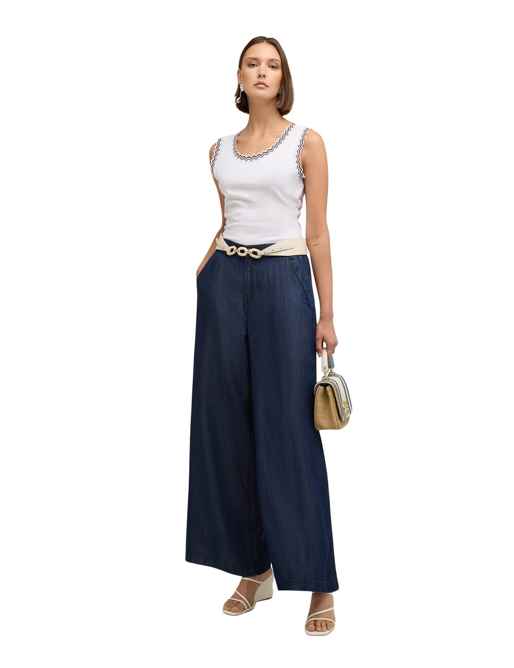 Motivi - Jeans palazzo en denim lyocell