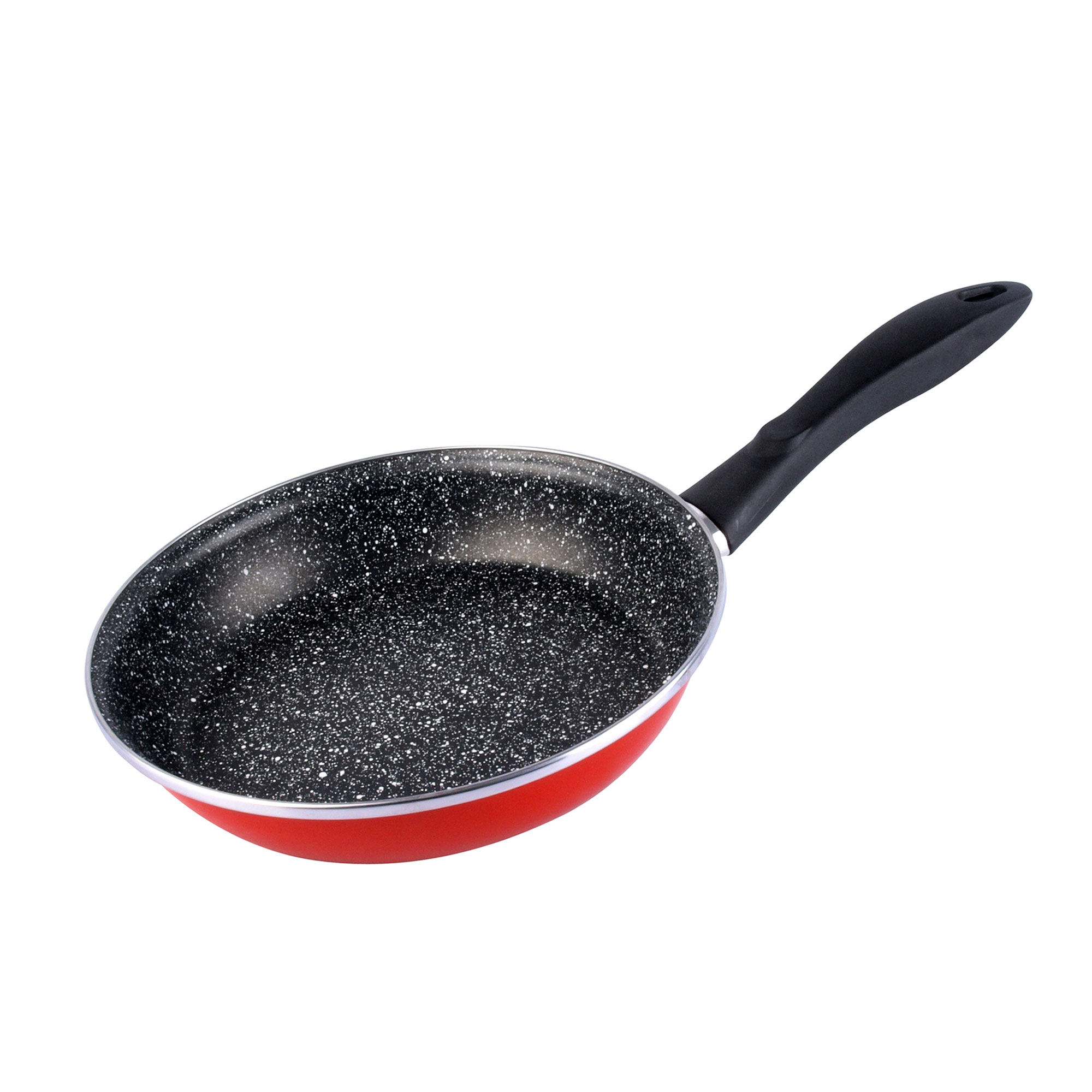 MAGEFESA k2 rojo sartén 22, acero esmaltado vitrificado, en rojo, inducción y lavavajillas