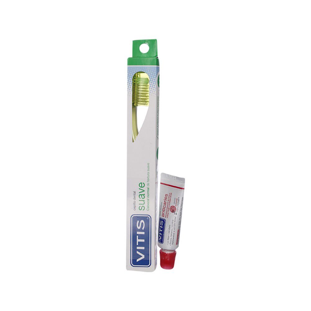 VITIS Cepillo dental suave + pasta de dientes 15ml