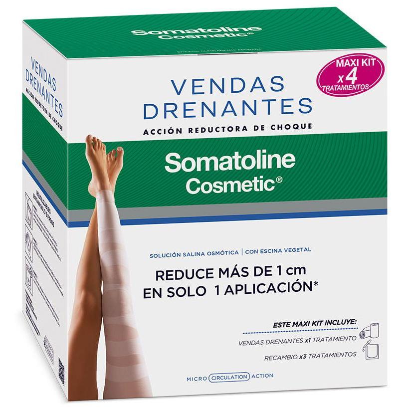 Drenante Vendas Kit Completo Acción Reductora Choque Lote 4 Pz
