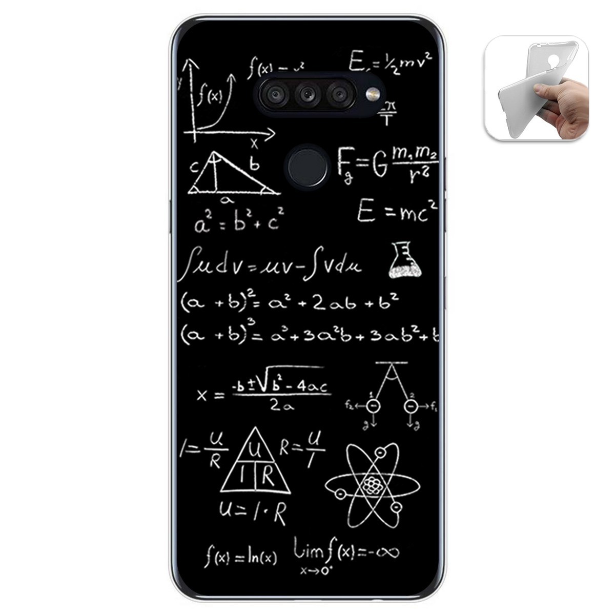 Tumundosmartphone Funda Gel Tpu para Lg K50S diseño Formulas Dibujos
