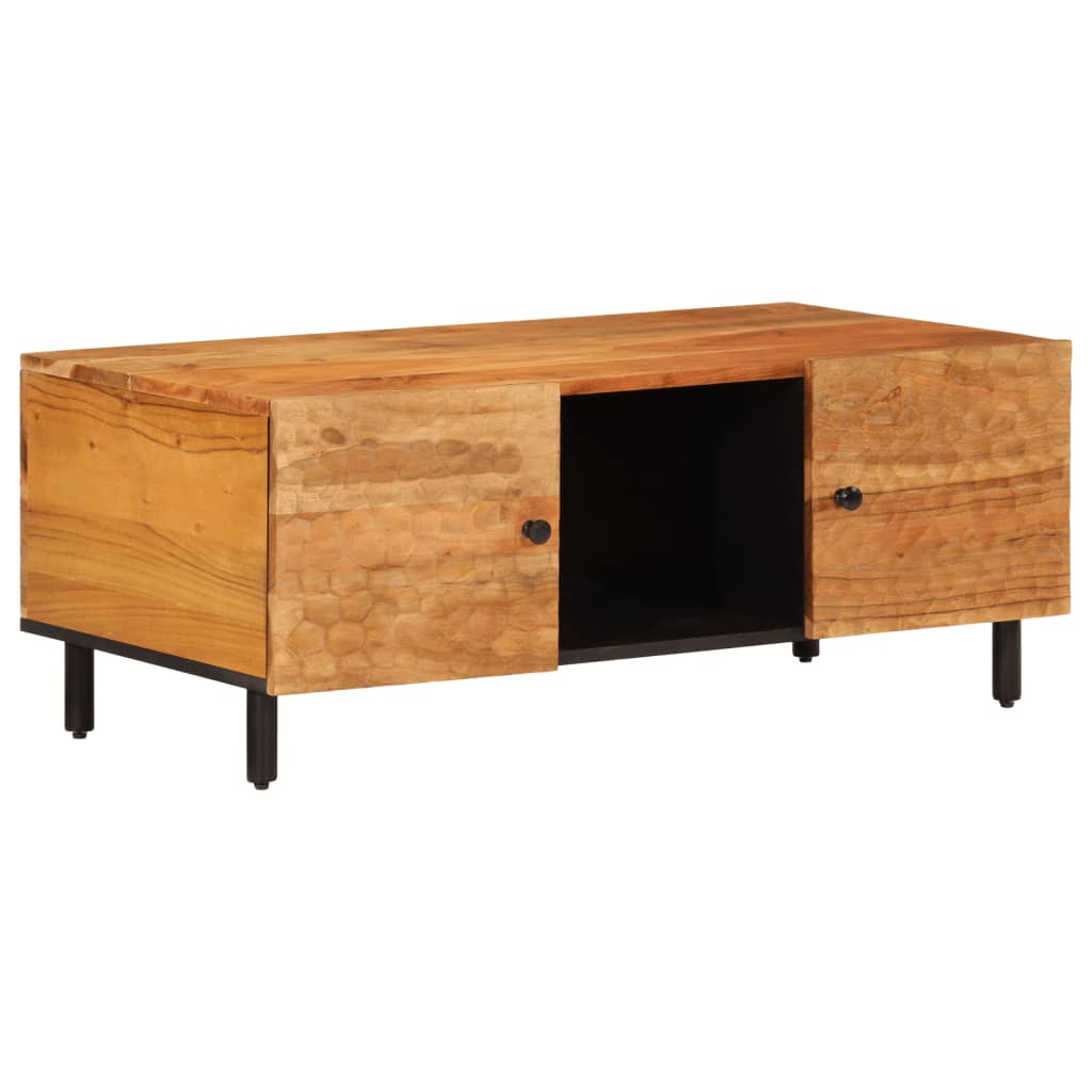 vidaXL Mesa de centro madera maciza de acacia 100x54x40 cm Mesita de Salón o Comedor o Auxiliar Mesa de Café Meuble Salón