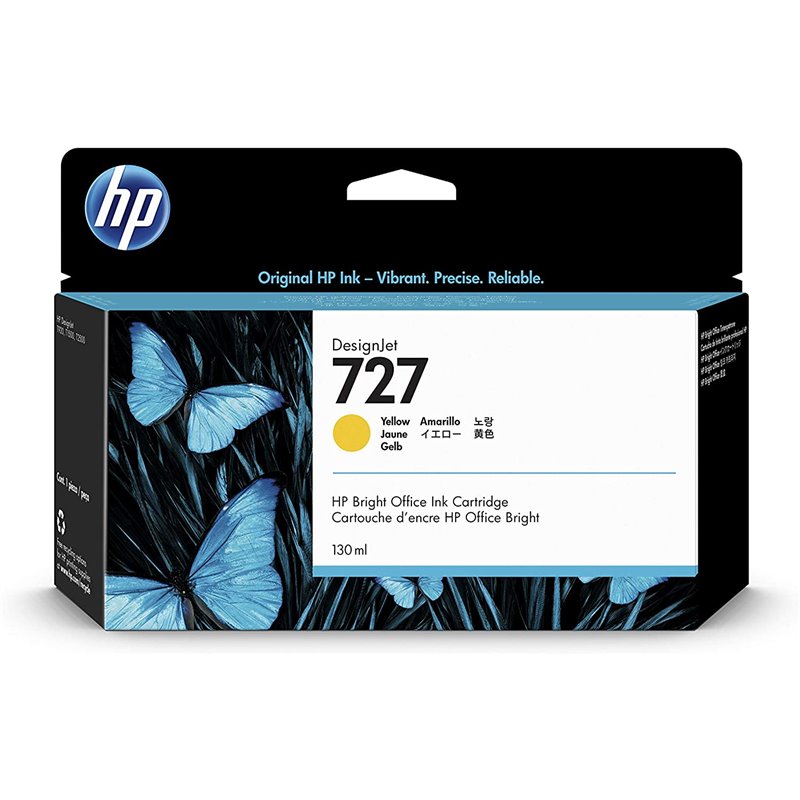 Cartucho HP 727 Amarillo DESIGNJET T1500 T2500 T920