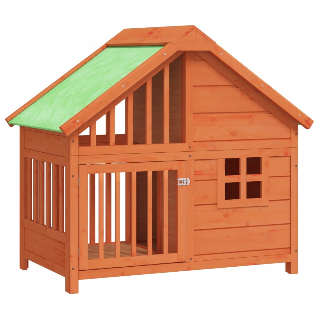 vidaXL Caseta para Perros Perrera Casita Animales Jardín Color Marrón,  Moca,  Gris y mas