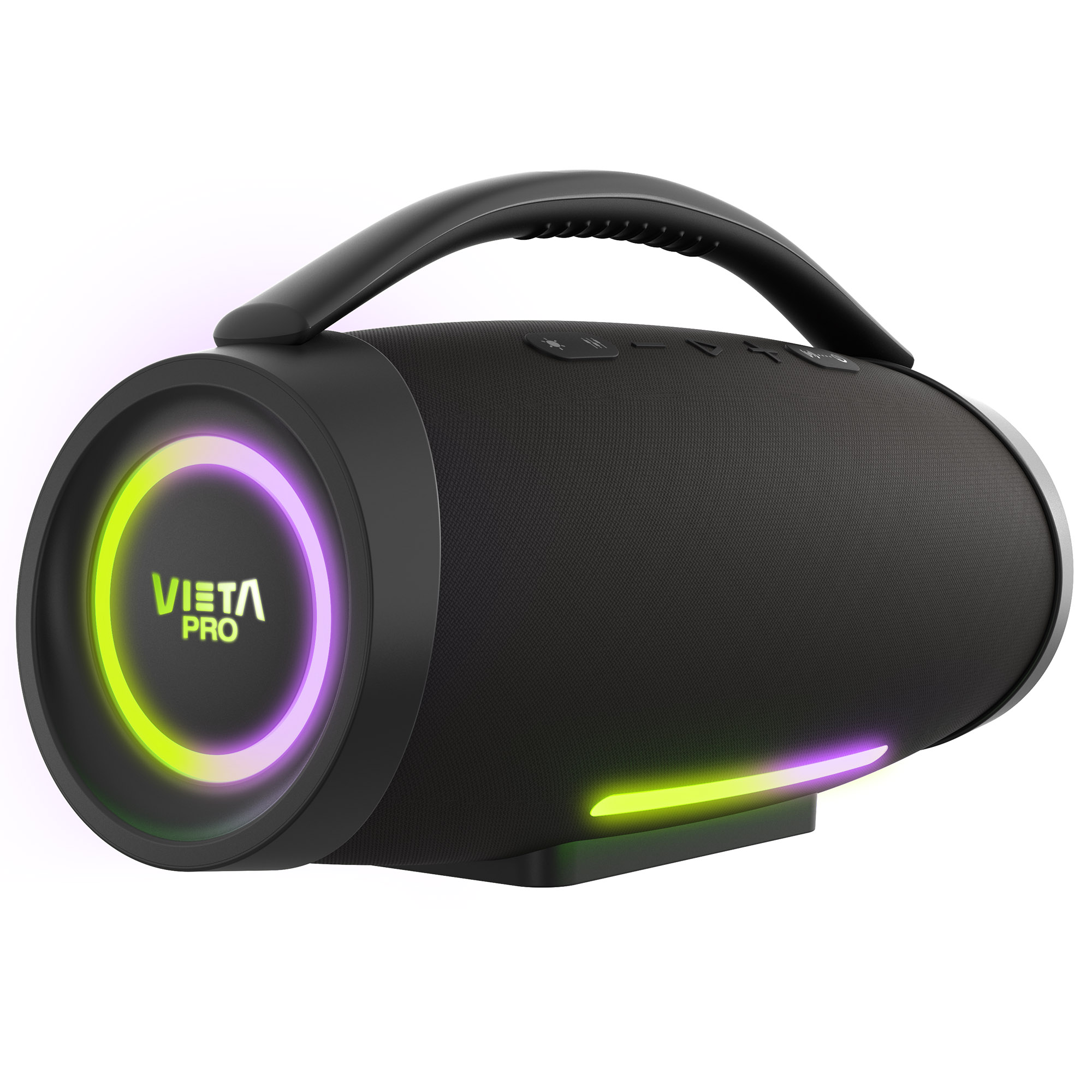Vieta Pro Altavoz portátil potente Thunder 2, Bluetooth,150W Luces RGB, USB Player, resistente al agua y 24 Horas de autonomía