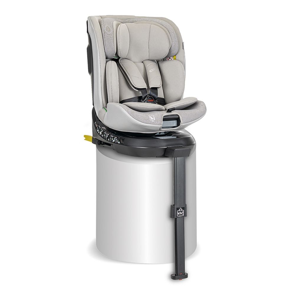Silla de auto SOLARIS i-Size con rotación 360°, ISOFIX y pata de apoyo para niños de 40 a 150 cm (0–12 años), homologada ECE R129/04