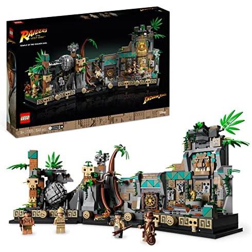 LEGO Indiana Jones Templo del Ídolo Dorado, Maqueta para Construir para Adultos, Película en Busca del Arca Peridda, Set Interactivo con Mini Figuras 77015