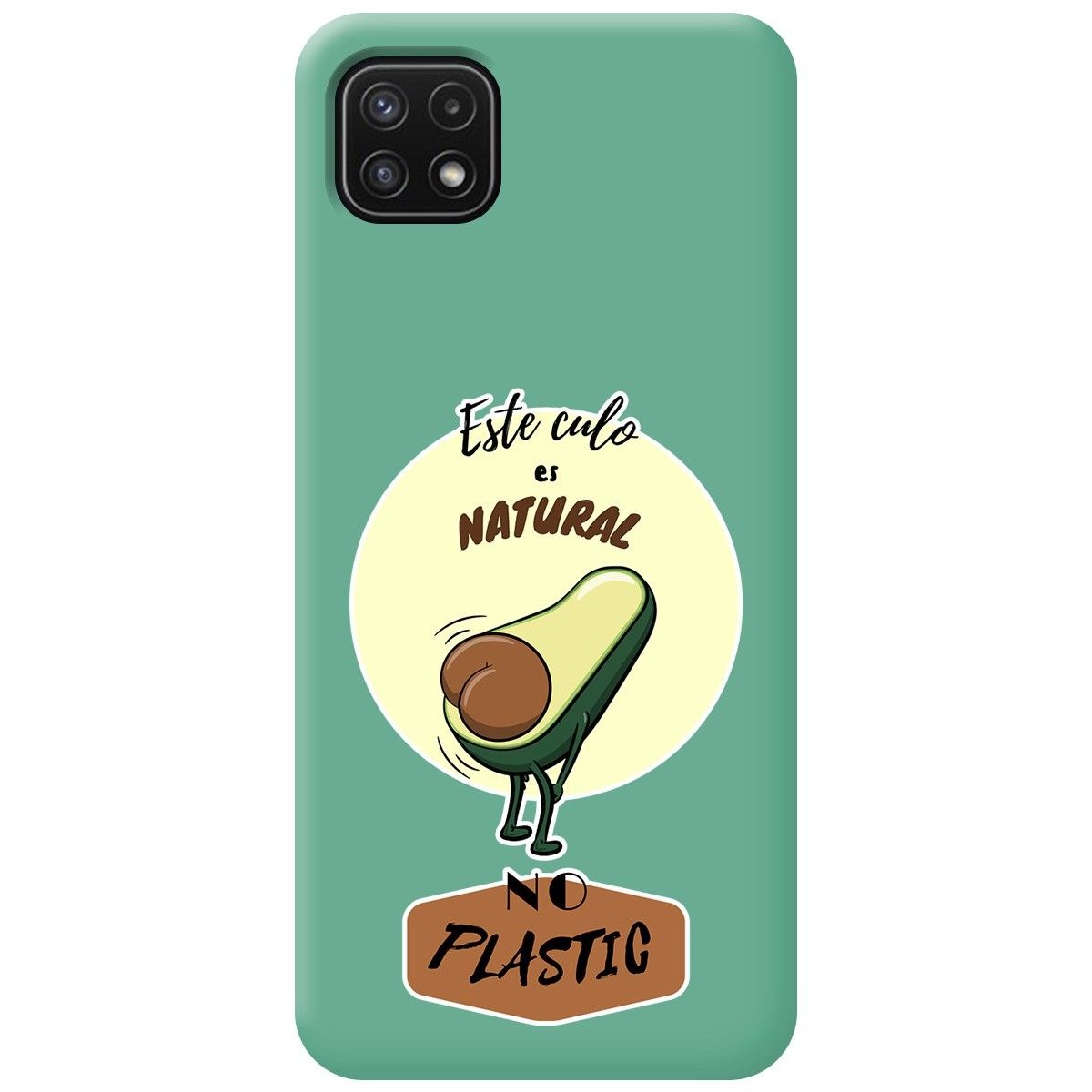 Funda Silicona Líquida Verde para Samsung Galaxy A22 5G diseño Culo Natural Dibujos