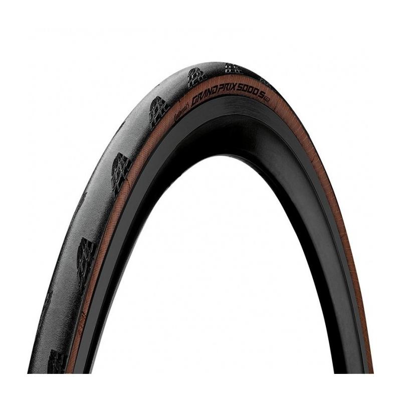 Continental - Cubierta para bicicleta Grand Prix 5000 S 700x25c TR con tecnología Vectran Breaker y compuesto BlackChili, ideal para ciclismo de carretera y competición