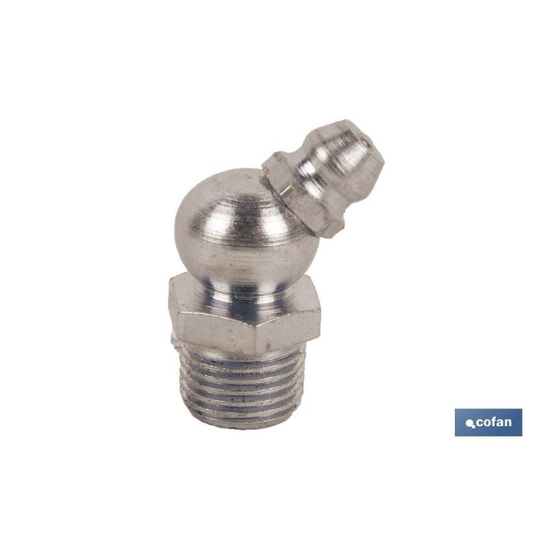 Engrasador semicurvo 3/8 sae   caja 100 unid.
