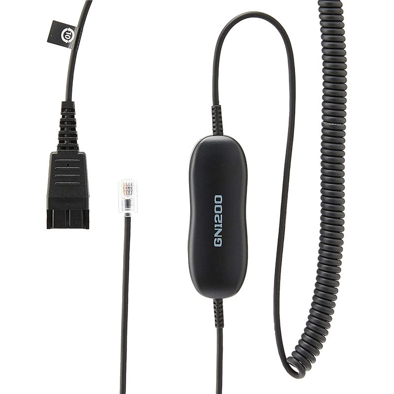 Cable de auricular Jabra GN1200 CC de desconexión rápida (S) de 2 m para Jabra GN 2100, GN 2200, GN 2250