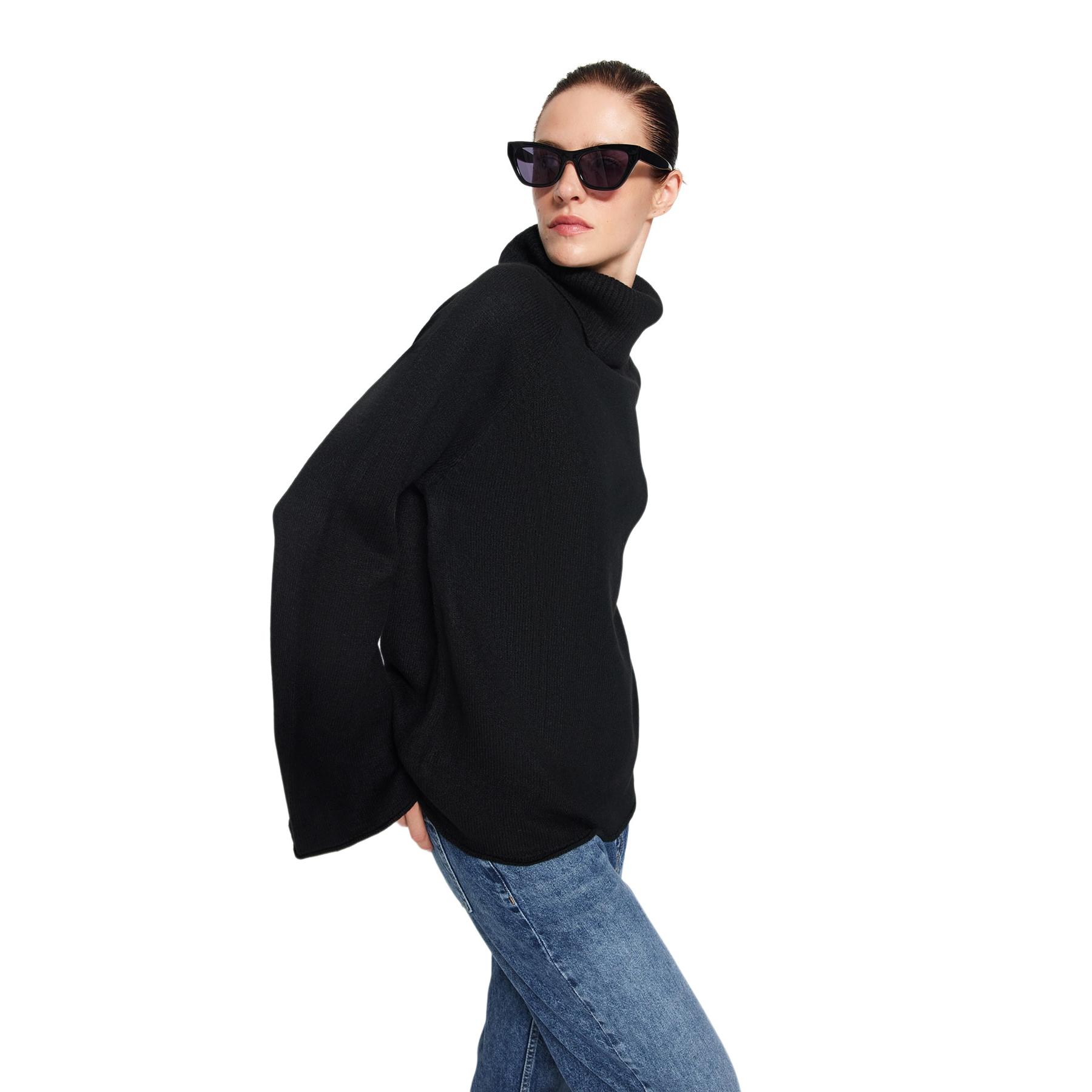 Trendyol Mujer Negro Jersey De En Acrílico Y Poliéster Pequeño