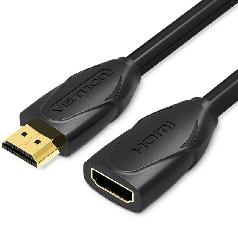 Vention Cable Alargador HDMI VAA-B06-B100/ HDMI Macho - HDMI Hembra/ 1m/ Negro