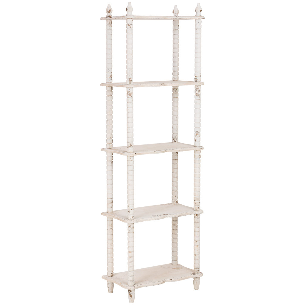 Wonderlust Deco - Estantería de madera blanca 60x30x180 cm Blanco 60x30x180h cm
