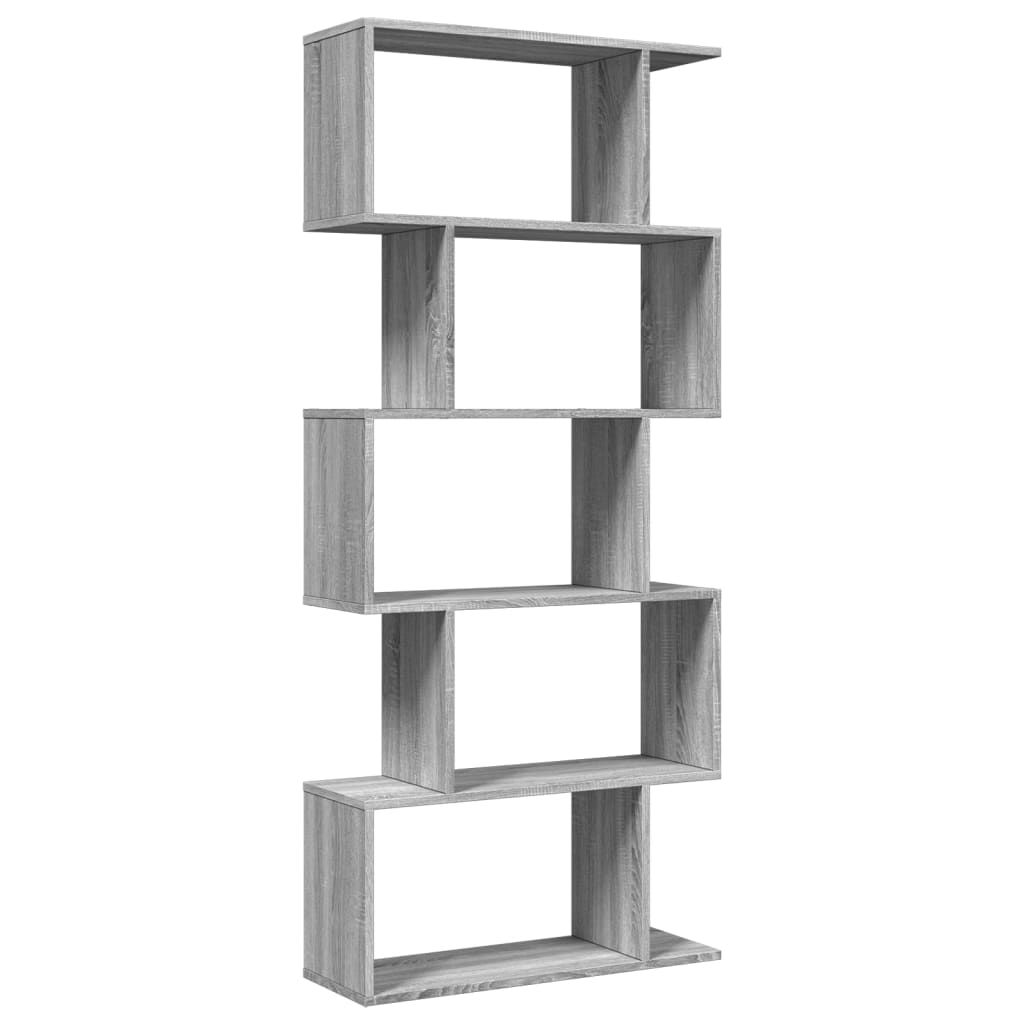 vidaXL Librería divisora 5 niveles madera 70x24x161 cm Multicolor