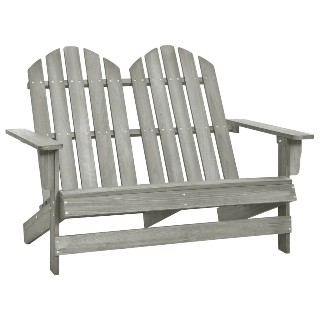 vidaXL Otomana Adirondack de jardín 2 plazas madera de abeto