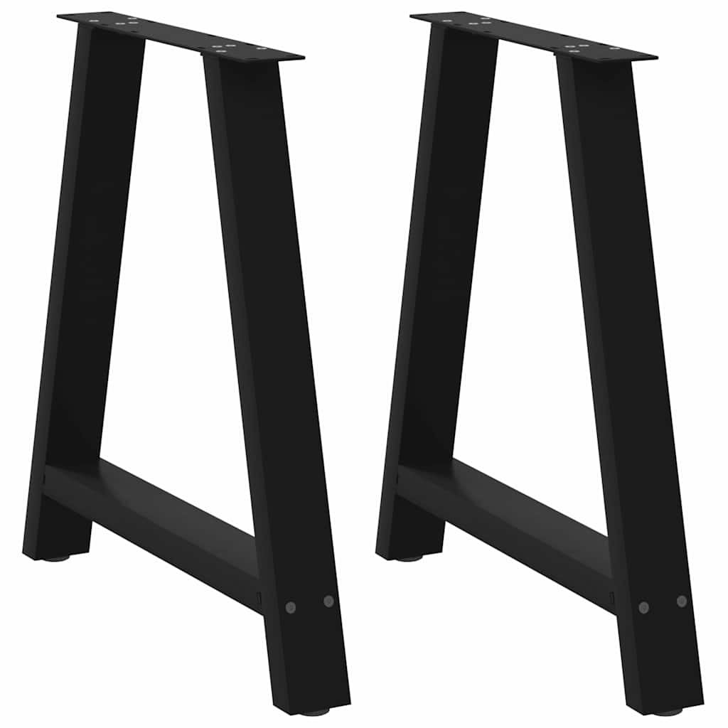 vidaXL Patas para mesa de comedor en forma de A (2 unidades) 80 x (72-73) cm, acero