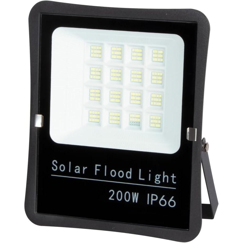 Jandei - Foco Proyector Solar 192 Leds, Incluye Panel Separado con Batería de Litio, Mando Distancia, Tono de Luz Fría 6500k. Protección IP65 Apto para Instalación en Exteriores