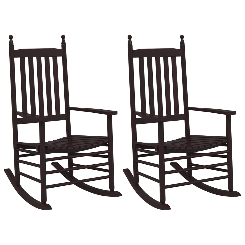 vidaXL Mecedoras con asiento curvo 2 uds madera álamo maciza