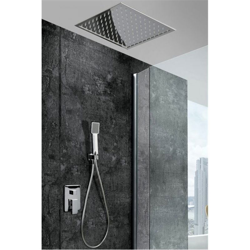 Imex Volga GET015 Conjunto de ducha monomando moderno con acabado cromado