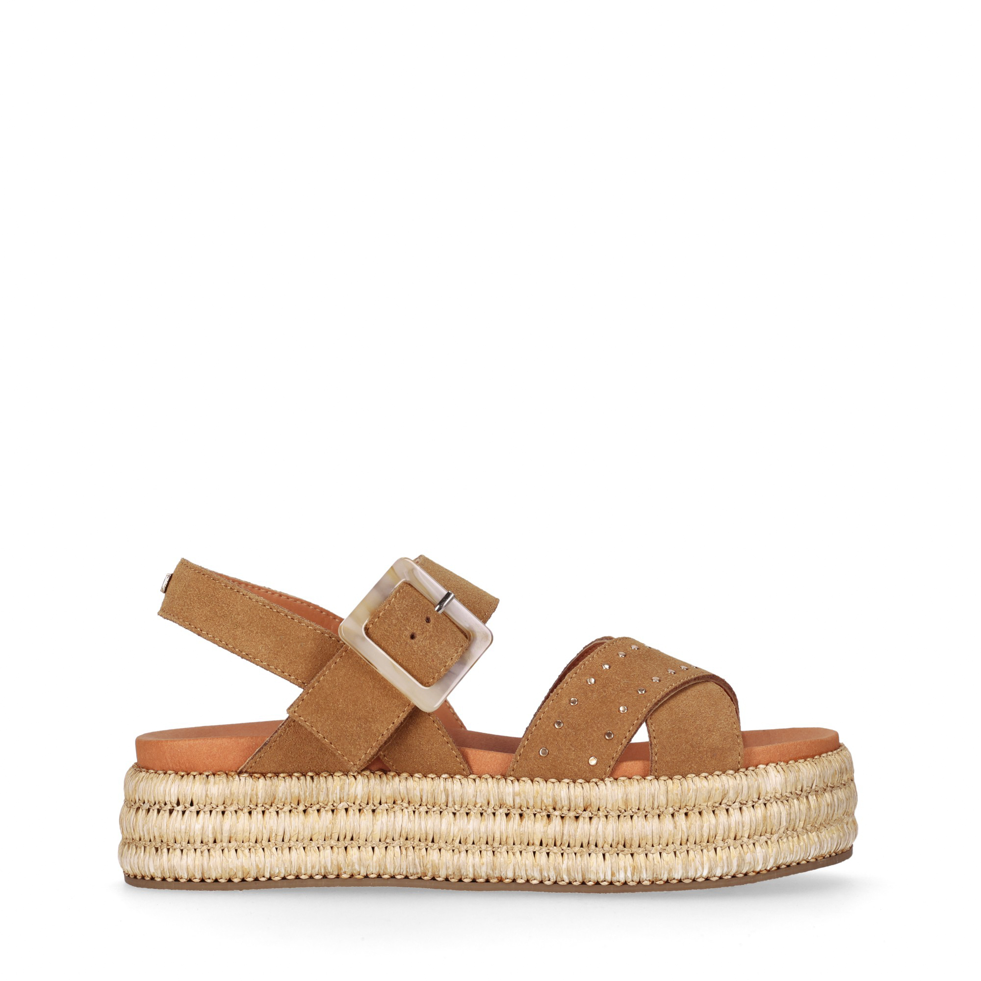 Chika10 Leather EKOS 03 Sandalia Plataforma Cuero/Tan