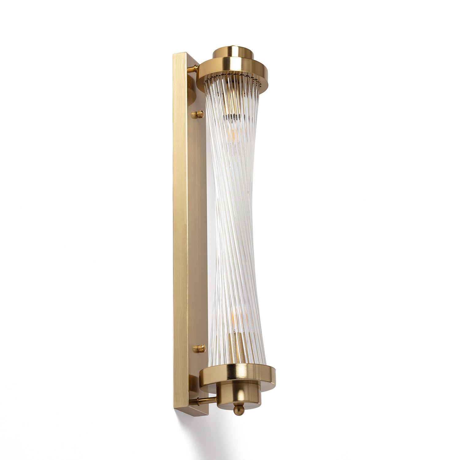 Ledkia Lámpara de Pared Metal y Cristal Marsen Dorado
