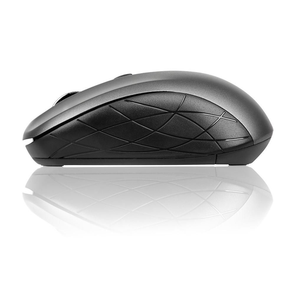 Ibox i009w rosella wireless optical mouse, grey, with 1600 DPI resolution, USB receiver, 10m range, and customizable movement, perfect for PC and laptop use.