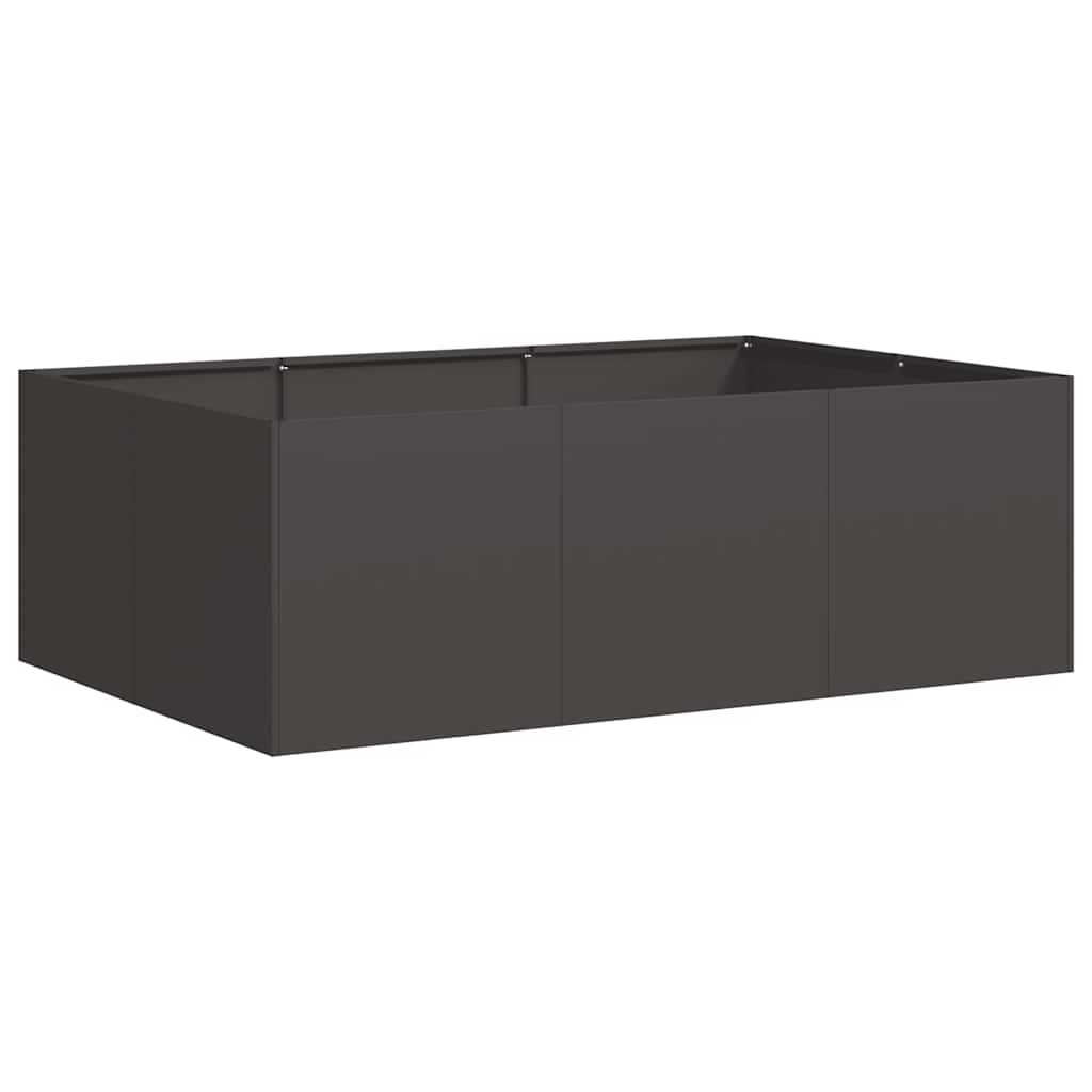 vidaXL Jardinera de acero laminado en frío negro 120x80x40 cm