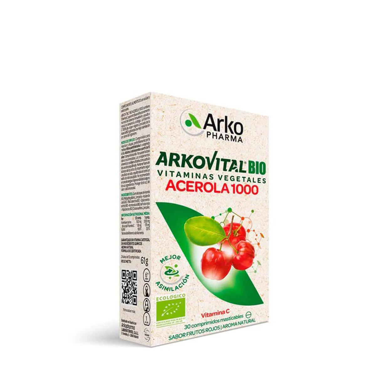 Arkopharma arkovital acerola 1000 30 comprimidos masticables