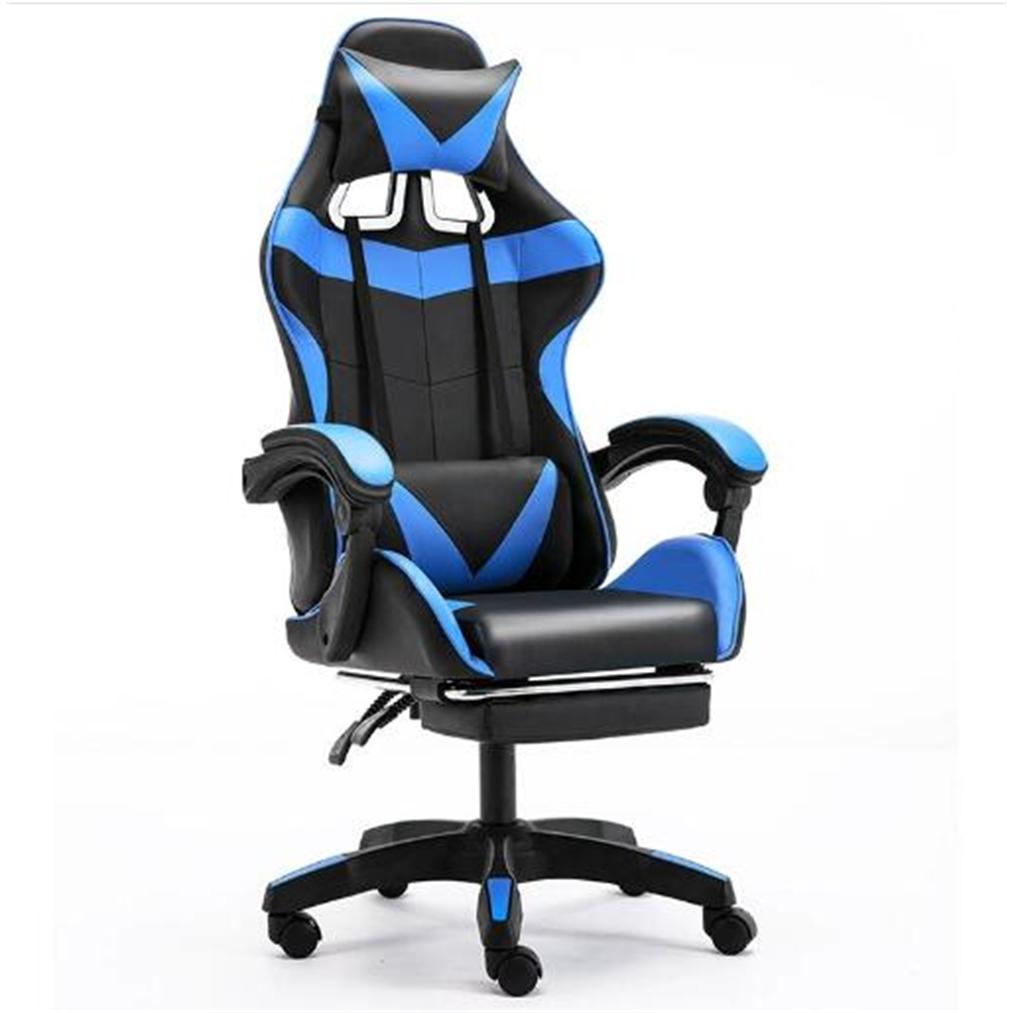 Silla de gaming CON repozapiel Oficina Soporte Lumbar Giratoria Escritorio Sillon Ruedas Despacho casa sillas profesional LOL ordenador WCG CON Reposapiés