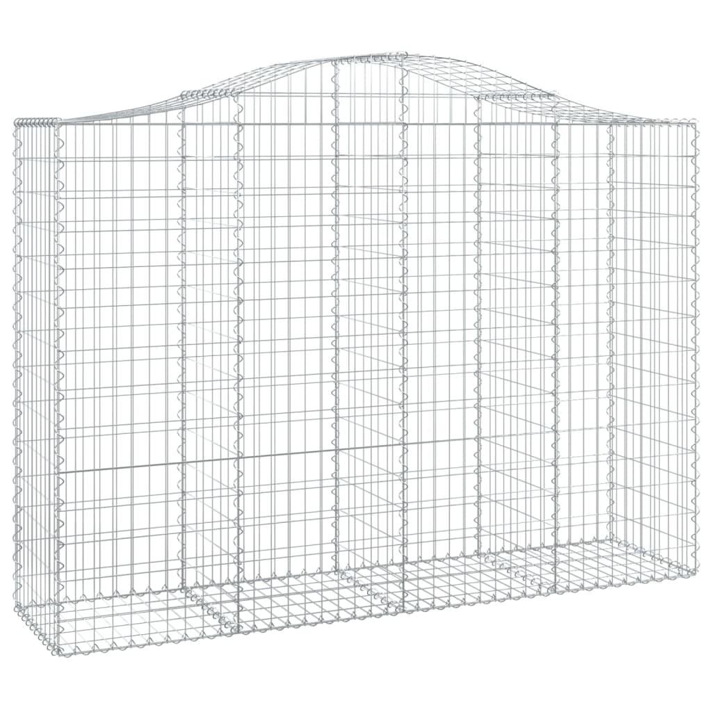 vidaXL Cestas de gaviones 2 uds forma de arco hierro 200x50x140/160 cm
