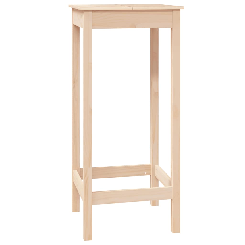 vidaXL Mesa alta de bar madera maciza de pino 50x50x110 cm