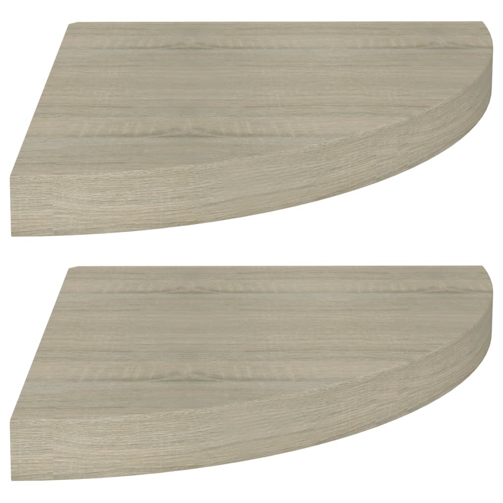 Vidaxl Estantes Flotantes Esquina 2 Uds MDF 35x35x3,8 Cm Blanco Brillante, Negro Brillante, Gris Brillante y Más