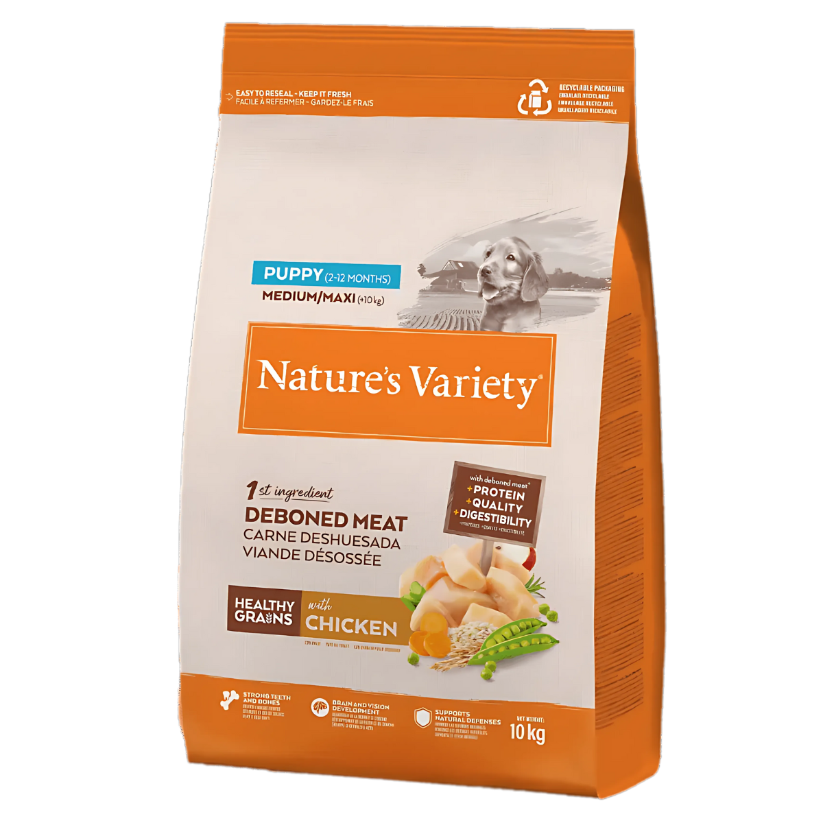 Nature´s Variety Puppy Medium/Maxi Healthy Grain Chicken | Alimento Natural para Cachorros Medianos/Grandes con Pollo y Granos Saludables - Nature's Variety Puppy Medium/Maxi