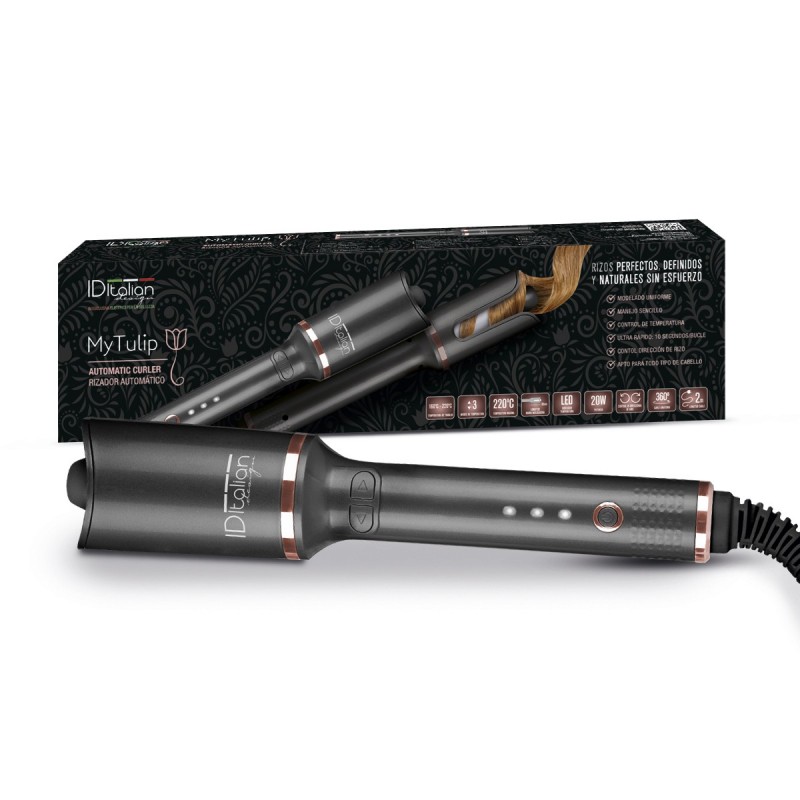 Rizador de Pelo Automatico My Tulip ID Italian Design - Automatic Hair Curler con 3 Temperaturas (160ºC / 190ºC / 220ºC) para Todo Tipo de Cabellos - Modelador de Cabello Profesional