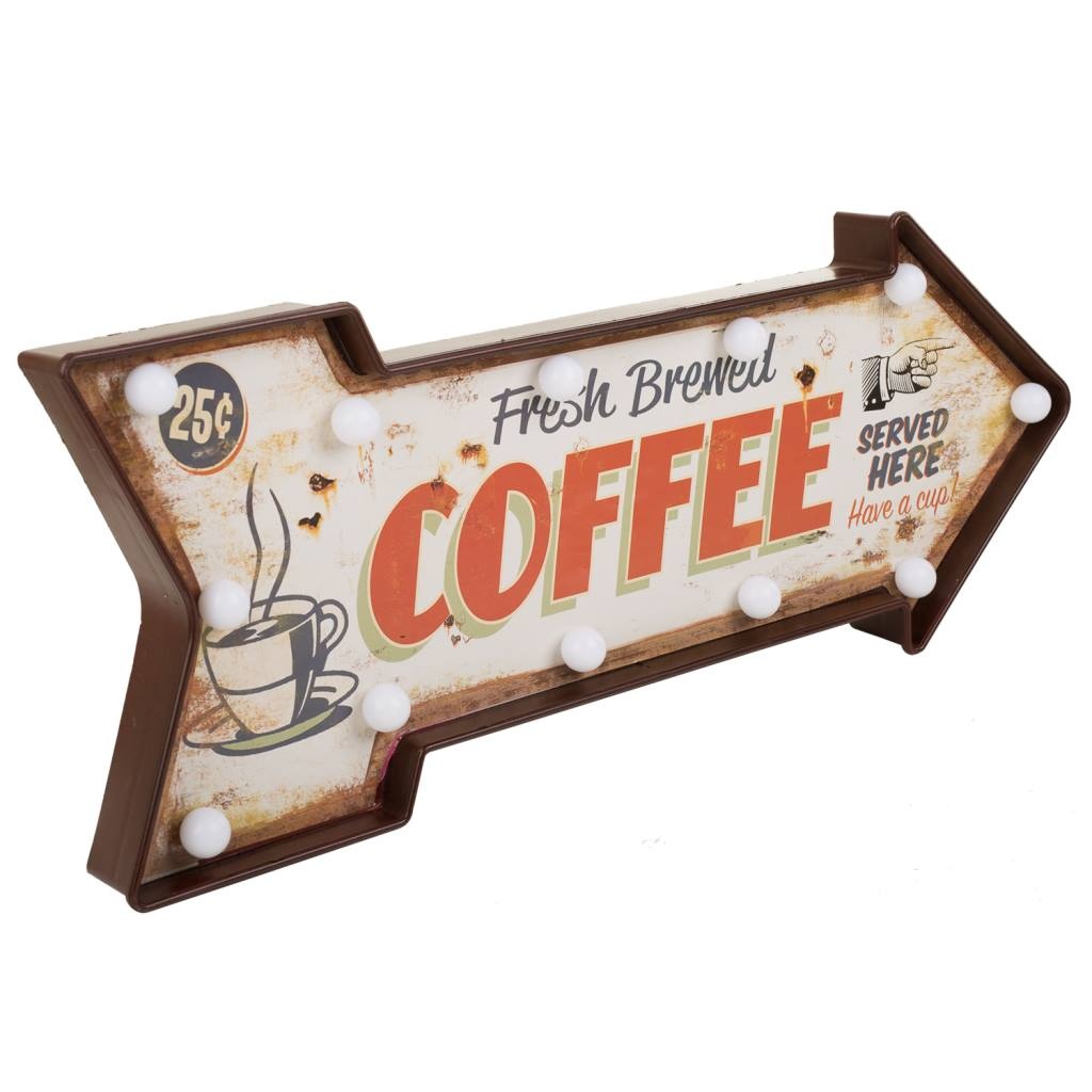 WANDERLUST DECO Placa Luminosa de Pared Decorativa Resistente Al Agua en Plástico Blanco 65x27 5x10 5h Cm
