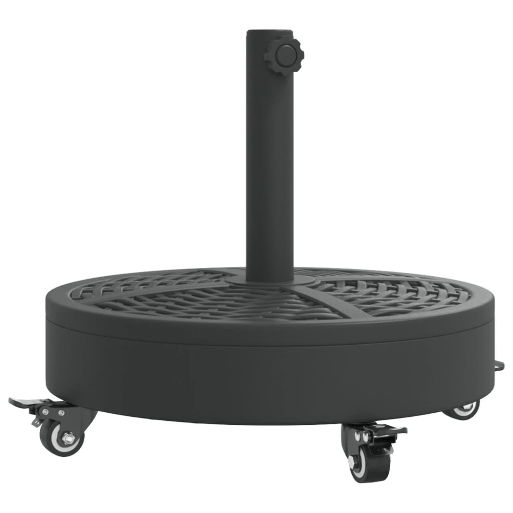 vidaXL Base de sombrilla para palos de Ø38/48 mm Peso 12 kg, 25 kg, 27 kg (con ruedas)