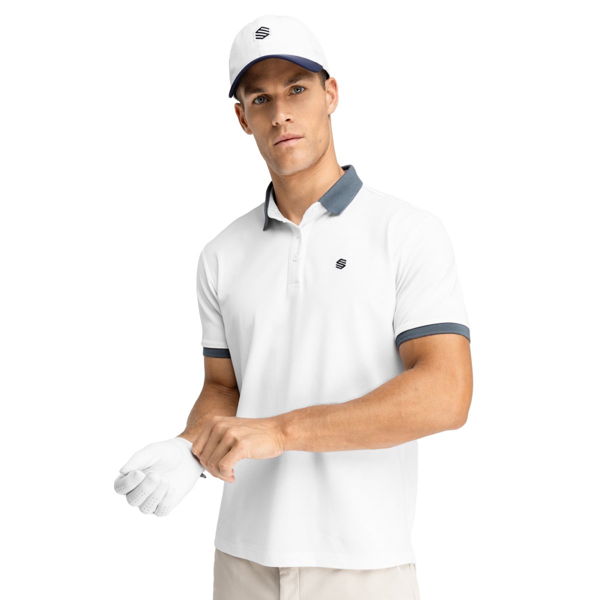 Siroko - Polo Piqué PINEHURST WHITE Golf para Hombre_