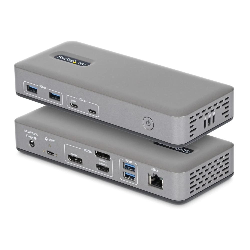 HUB Switch puertos 2x DisplayPort 4K@60Hz StarTech 199UE-USBC-DOCK | DisplayPort, HDMI (soporte MST para múltiples monitores), Gris espacial